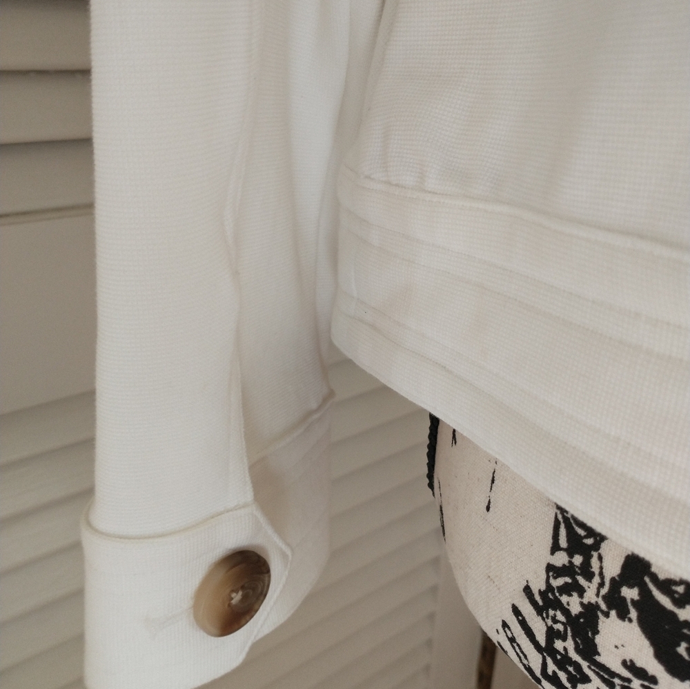 New Chicos Cropped Patch Pocket Jacket, Alabaster… - image 5